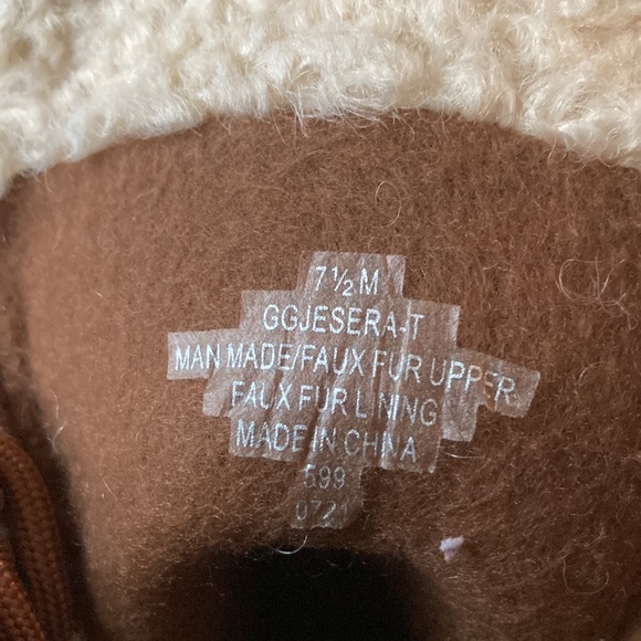 GBG LOS ANGELES Brown with faux wool lined healed boot size 7.5 🆕  NWOT - Picture 8 of 10
